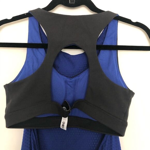 ATHLETA SCULPTEK REP SUPPORT TANK BLUE BLACK‎ SZ S - Picture 4 of 9